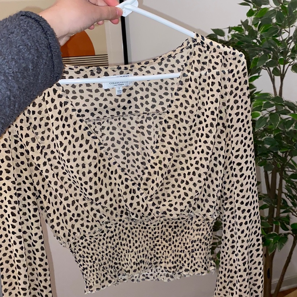 Cropped cheetah print top from Australian boutique